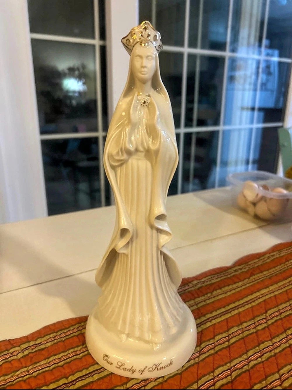 Belleek Our Lady of Knock Ceramic Statue